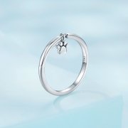 Bague de style Pandora avec empreinte de chien - SCR892