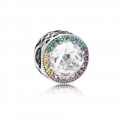 Charm Coeurs radiant multicolores en Argent PANDORA France - 791725CZMX