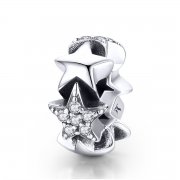 Charm espaceur Style PANDORA Petites étoiles - SCC929