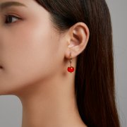 Boucles d'oreilles pendantes en verre de style Pandora - SCE1212