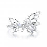 Bague style Pandora avec papillon elfique - BSR484-E
