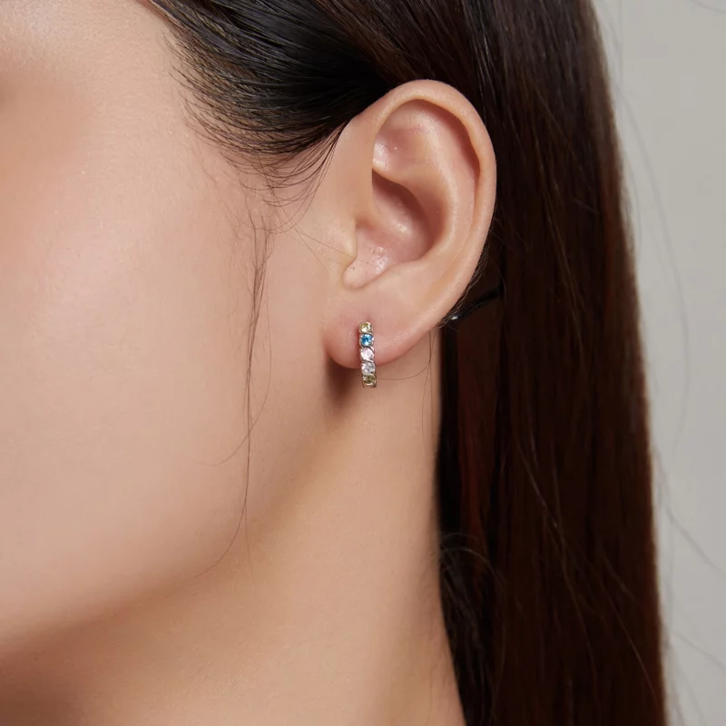 (image pour) Boucles d'oreilles à anneaux de style Pandora Shine - SCE1166-A - Afficher 4