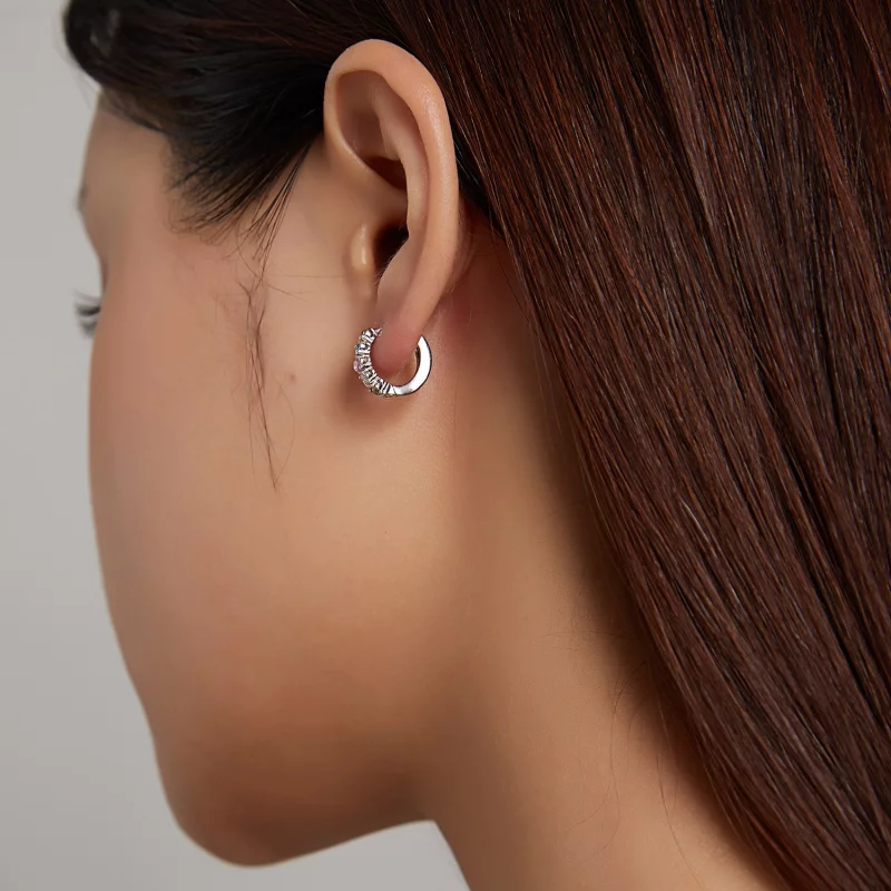 (image pour) Boucles d'oreilles à anneaux de style Pandora Shine - SCE1166-A - Afficher 5