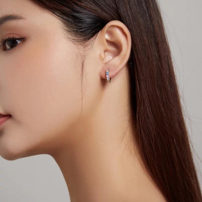 (image pour) Boucles d'oreilles à anneaux de style Pandora Shine - SCE1166-A - Afficher 6
