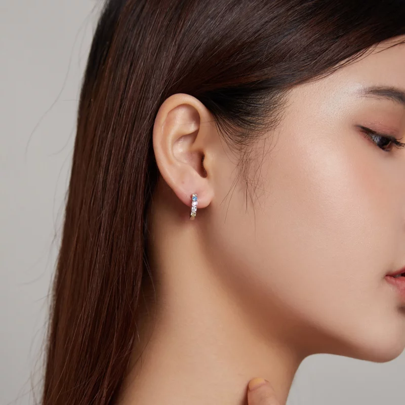 (image pour) Boucles d'oreilles à anneaux de style Pandora Shine - SCE1166-A - Afficher 7