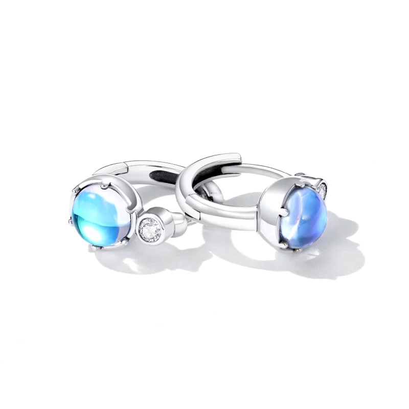 (image pour) Boucles d'oreilles à anneaux de style Pandora Simple Symphony - SCE1411 - Afficher 4