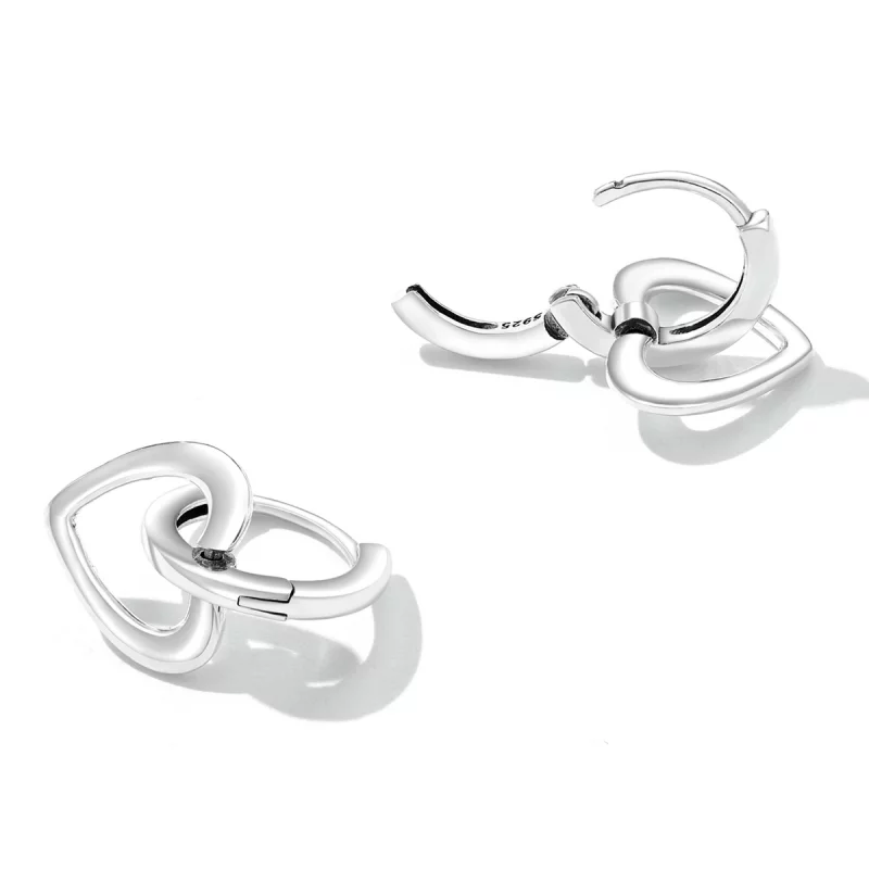 (image pour) Boucles d'oreilles à anneaux simples style Pandora - SCE1394 - Afficher 4