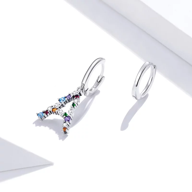 (image pour) Boucles d'oreilles cerceau de style Pandora romantique pour fille - SCE1030 - Afficher 2