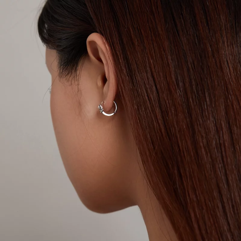 (image pour) Boucles d'oreilles à cercle Koala mignon de style Pandora - BSE507 - Afficher 7
