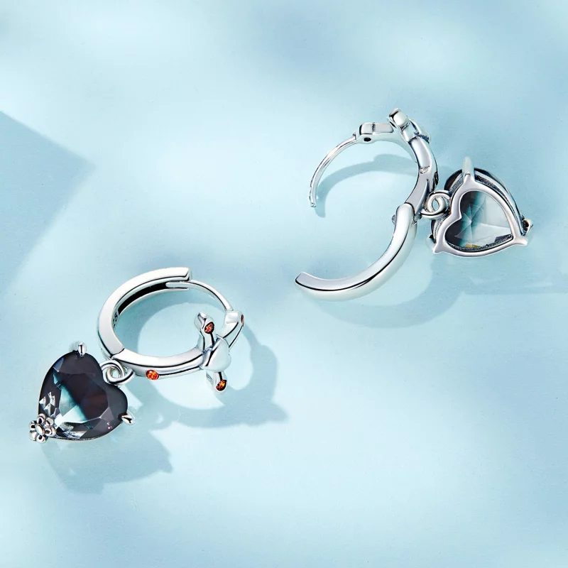 (image pour) Boucles d'oreilles créoles de style Pandora avec croix - SCE1518 - Afficher 4
