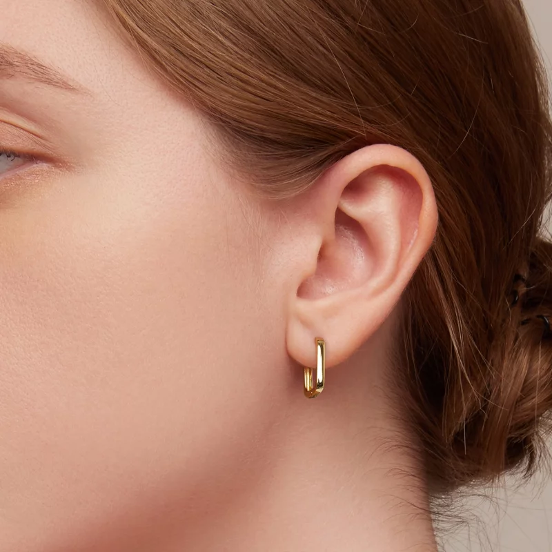 (image pour) Boucles d'oreilles à créoles de style Pandora - BSE478-B - Afficher 3