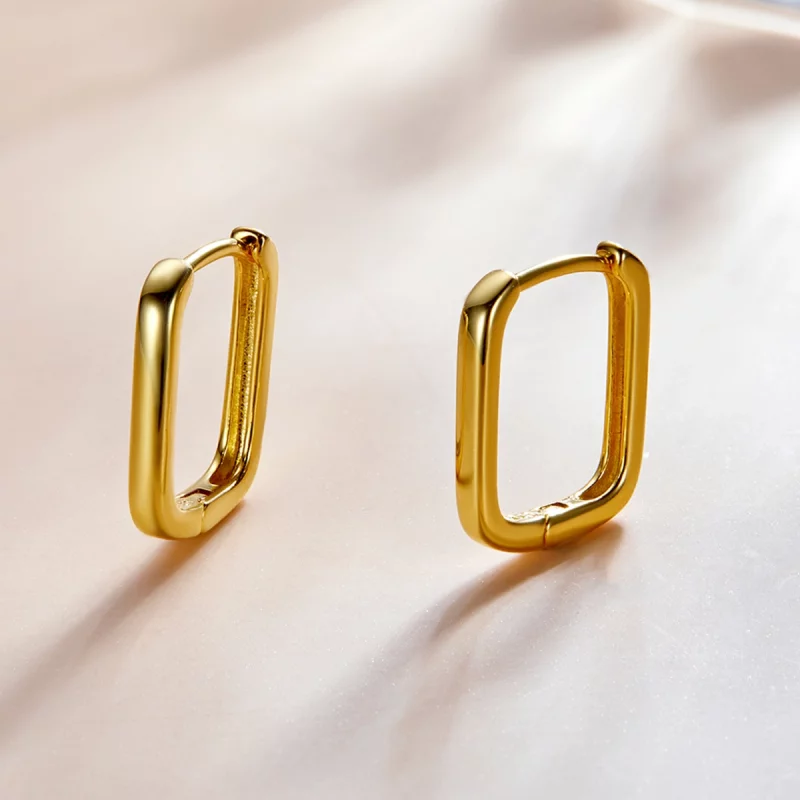 (image pour) Boucles d'oreilles à créoles de style Pandora - BSE478-B - Afficher 2