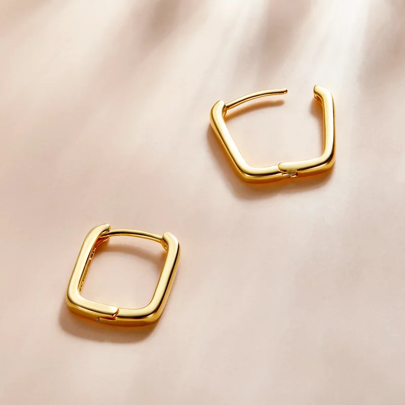 (image pour) Boucles d'oreilles à créoles de style Pandora - BSE478-B - Afficher 4