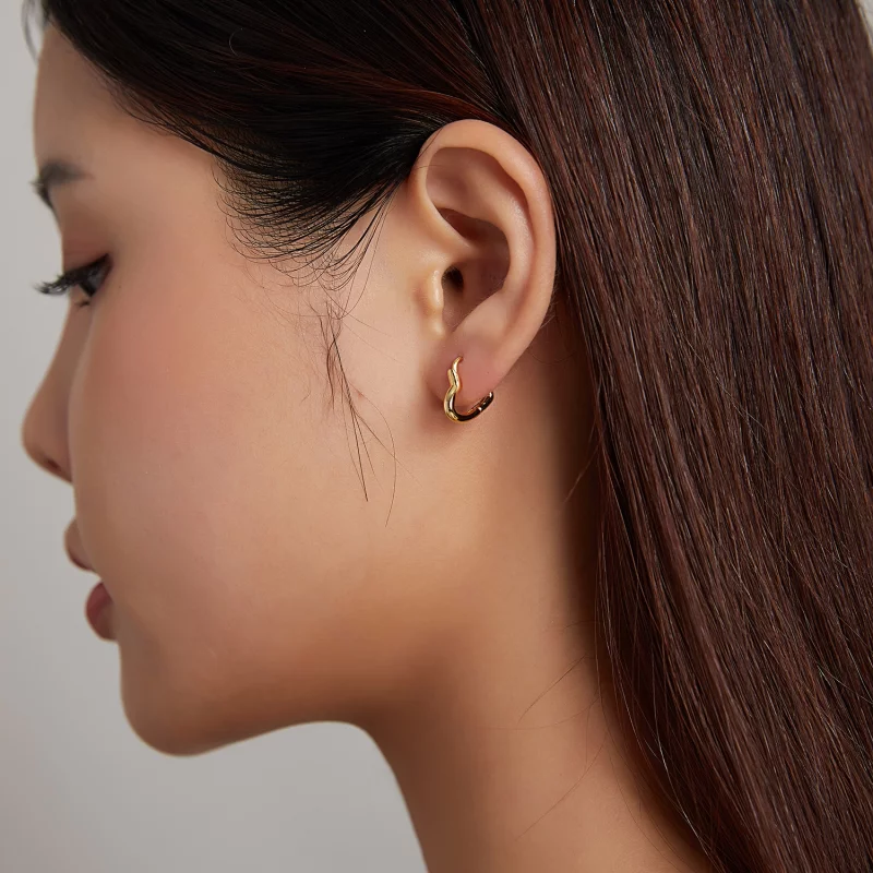 (image pour) Boucles d'oreilles créoles en métal de style Pandora avec cœur - SCE1174-B - Afficher 4