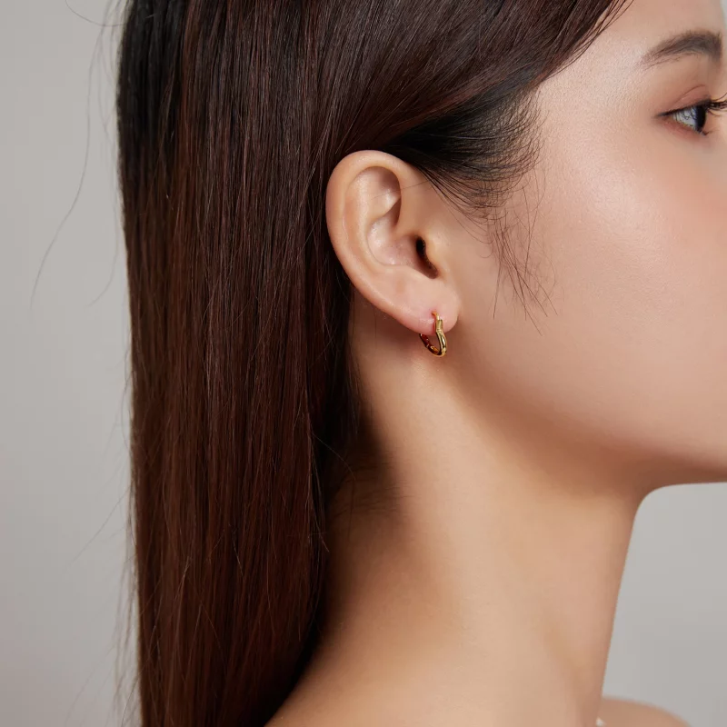 (image pour) Boucles d'oreilles créoles en métal de style Pandora avec cœur - SCE1174-B - Afficher 5