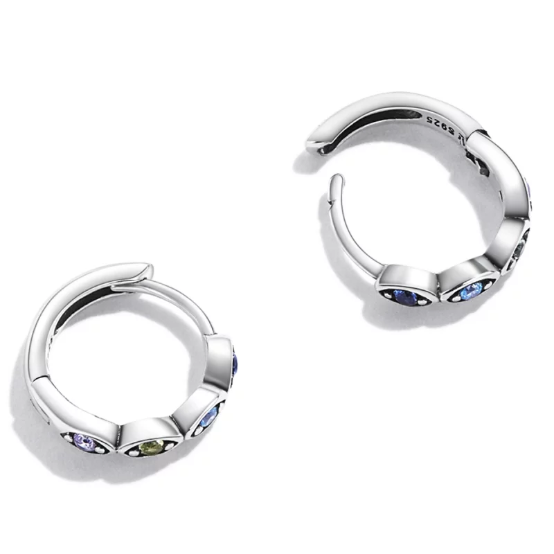 (image pour) Boucles d'oreilles créoles en style Pandora avec œil du diable - SCE1358 - Afficher 4
