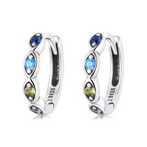 (image pour) Boucles d'oreilles créoles en style Pandora avec œil du diable - SCE1358