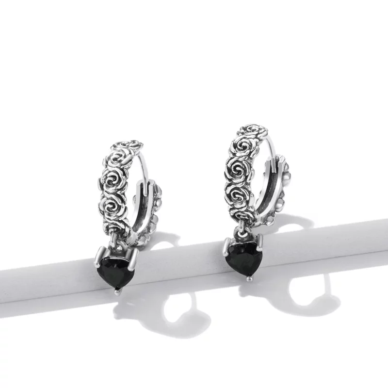 (image pour) Boucles d'oreilles créoles Pandora Style Night Rose - BSE535 - Afficher 3