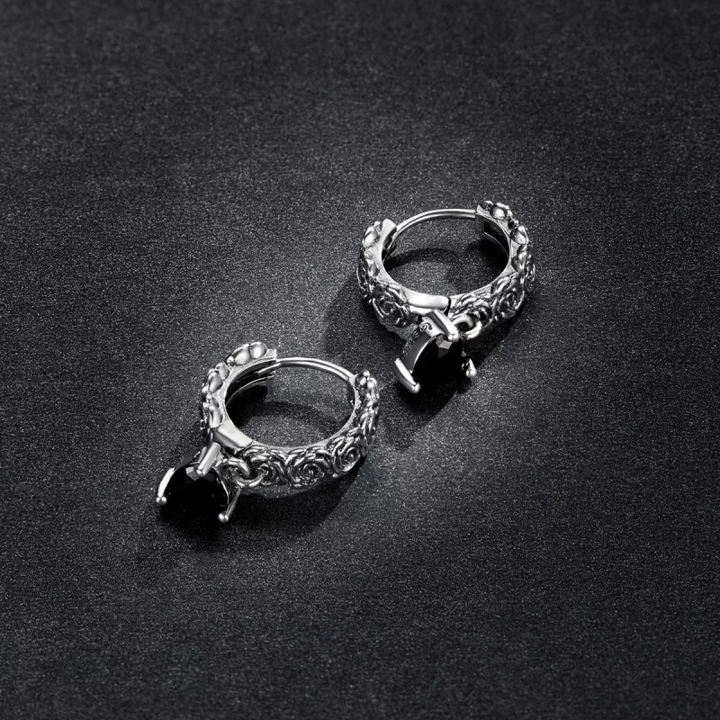 (image pour) Boucles d'oreilles créoles Pandora Style Night Rose - BSE535 - Afficher 5