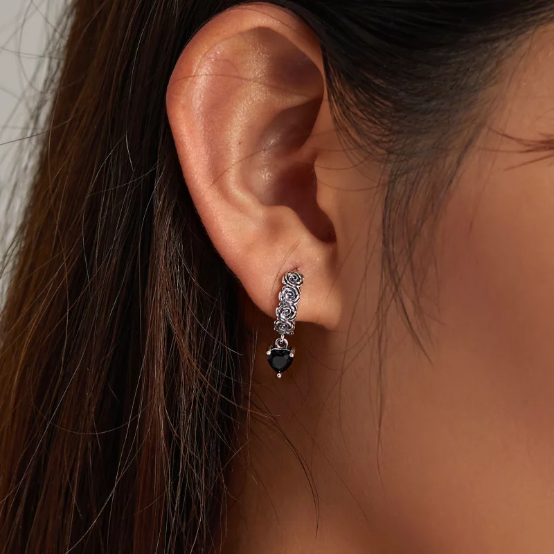 (image pour) Boucles d'oreilles créoles Pandora Style Night Rose - BSE535 - Afficher 6