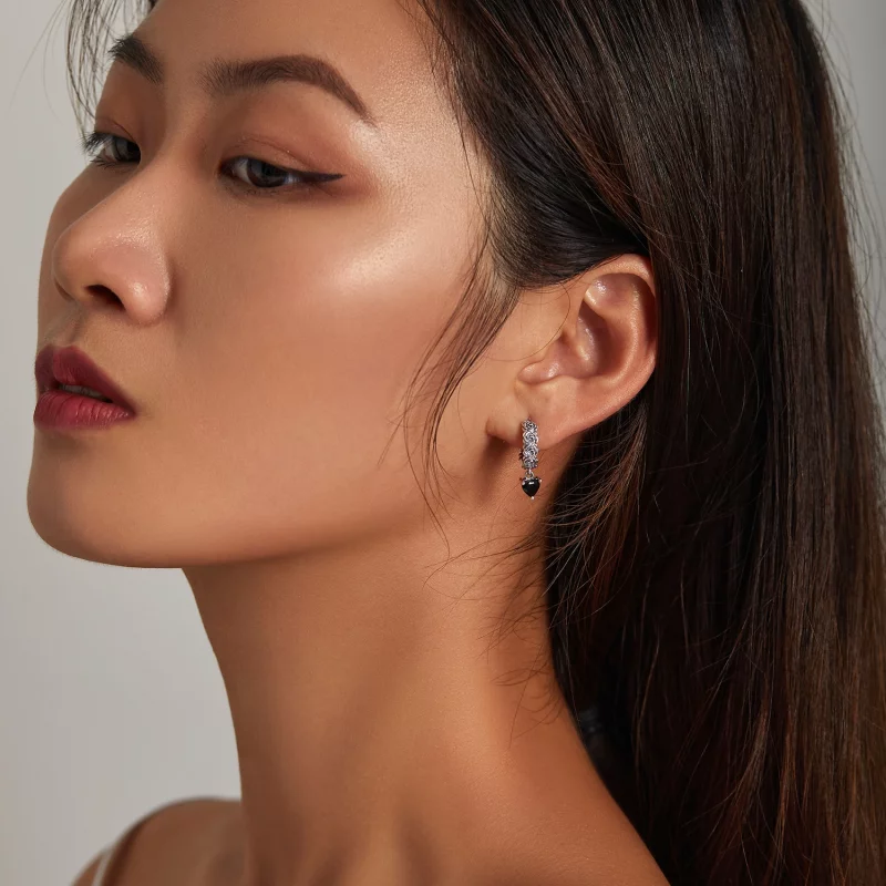 (image pour) Boucles d'oreilles créoles Pandora Style Night Rose - BSE535 - Afficher 8