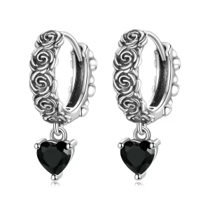 (image pour) Boucles d'oreilles créoles Pandora Style Night Rose - BSE535