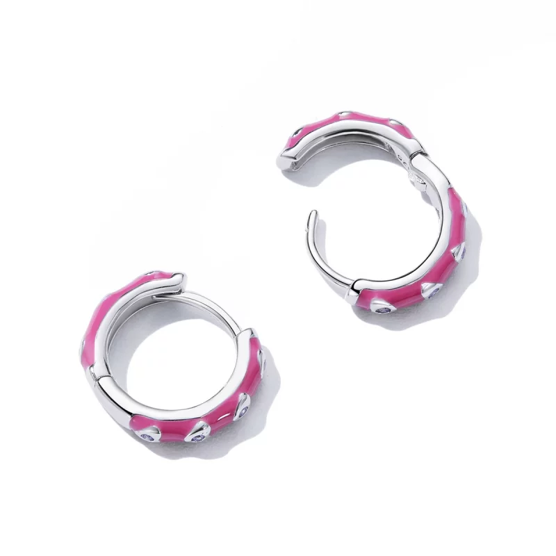 (image pour) Boucles d'oreilles créoles simples style Pandora Love - BSE595 - Afficher 3