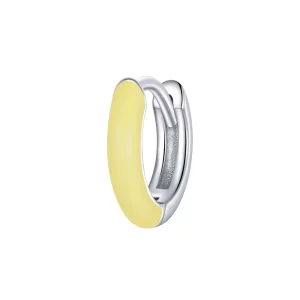 (image pour) Boucles d'oreilles créoles style Pandora en petit format jaune - BSE488-YE