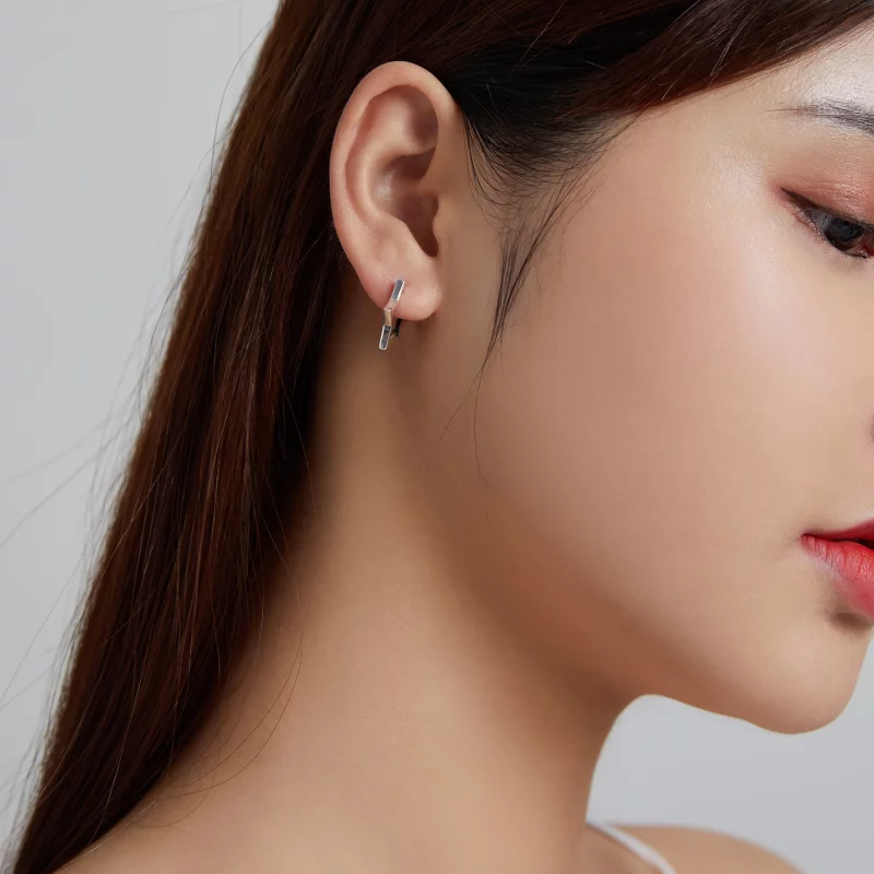(image pour) Boucles d'oreilles en forme d'étoile style Pandora - SCE1136 - Afficher 9