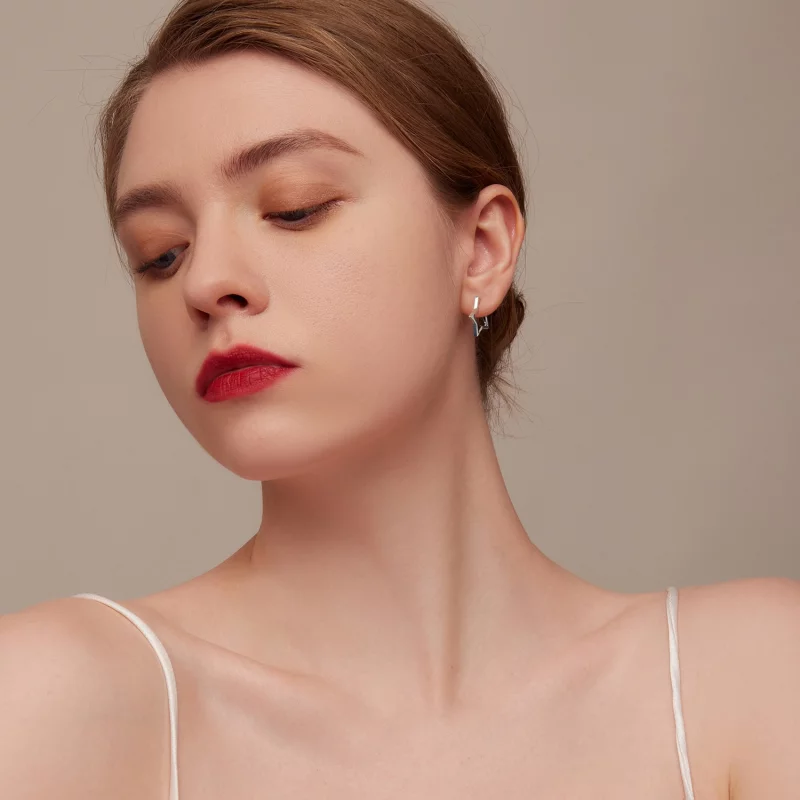(image pour) Boucles d'oreilles en forme d'étoile style Pandora - SCE1136 - Afficher 11