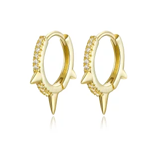 (image pour) Boucles d'oreilles en forme de cerceau de style Pandora avec une géométrie irrégulière - BSE168