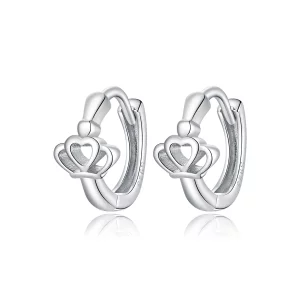 (image pour) Boucles d'oreilles en forme de couronne de style Pandora - SCE1040