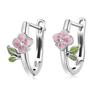(image pour) Boucles d'oreilles à fleurs de cerisier de style Pandora - SCE1287