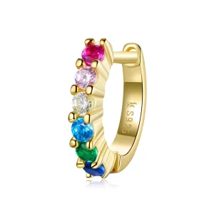 (image pour) Boucles d'oreilles Pandora Style Earside Rainbow Hoop - SCE1098