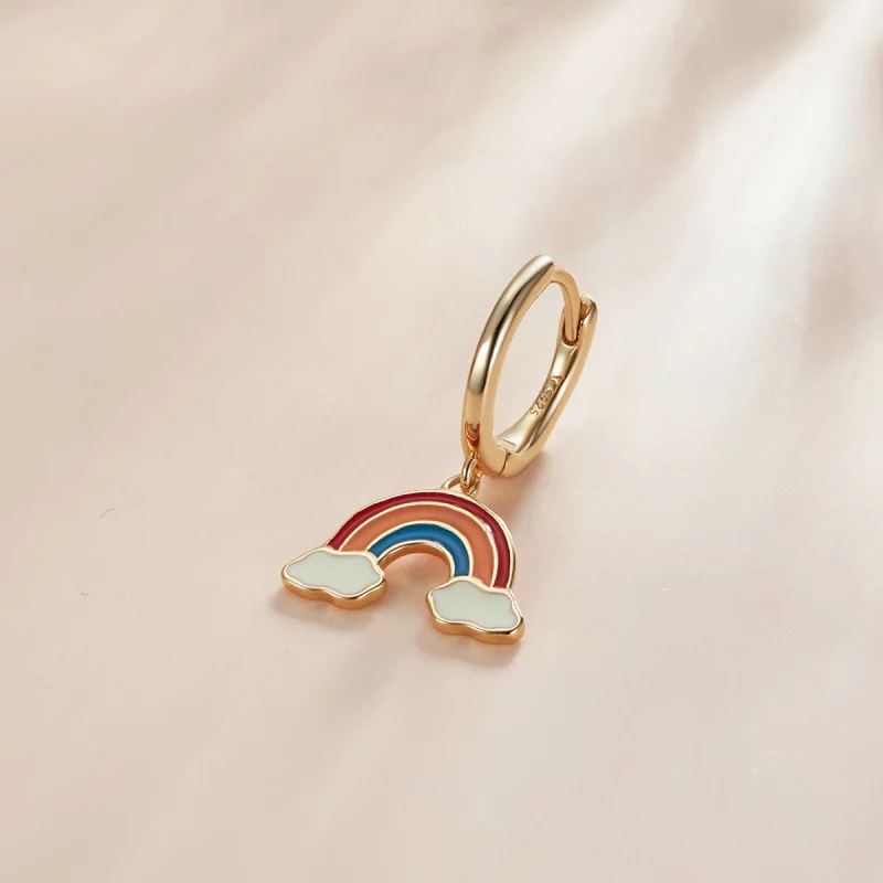 (image pour) Boucles d'oreilles Pandora Style Pop Rainbow Hoop - SCE1238 - Afficher 2