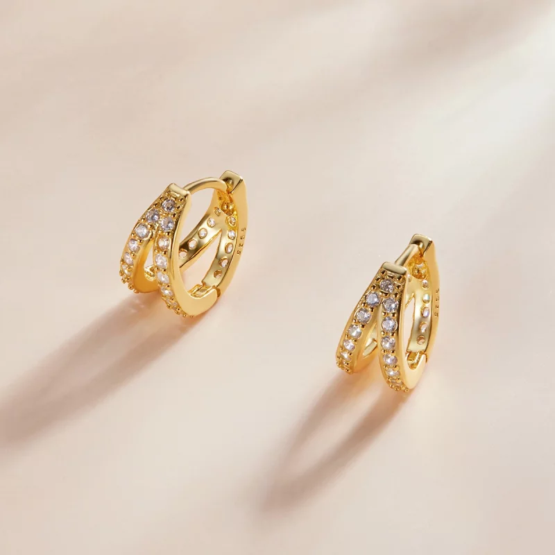 (image pour) Boucles d'oreilles pendantes de style Pandora pour femme moderne - SCE1187-B - Afficher 2