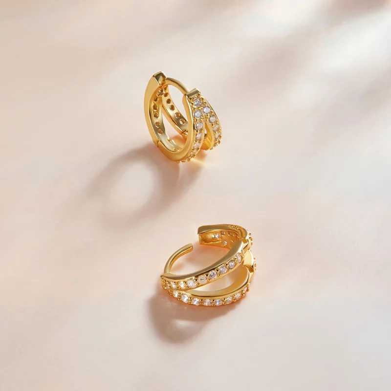 (image pour) Boucles d'oreilles pendantes de style Pandora pour femme moderne - SCE1187-B - Afficher 3