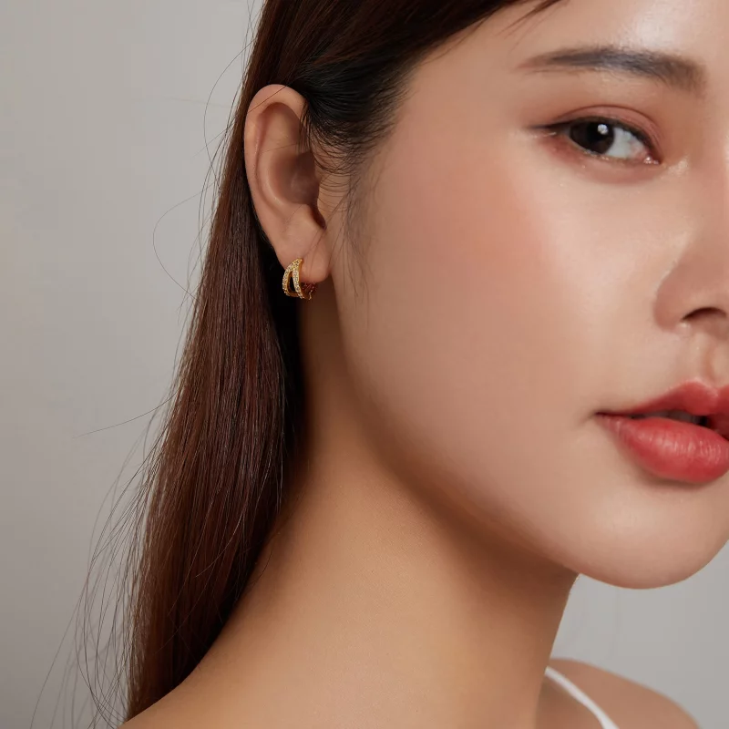 (image pour) Boucles d'oreilles pendantes de style Pandora pour femme moderne - SCE1187-B - Afficher 6