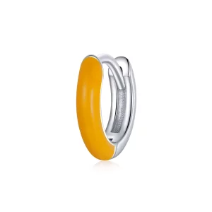 (image pour) Boucles d'oreilles petites créoles de style Pandora en orange - BSE488-OR