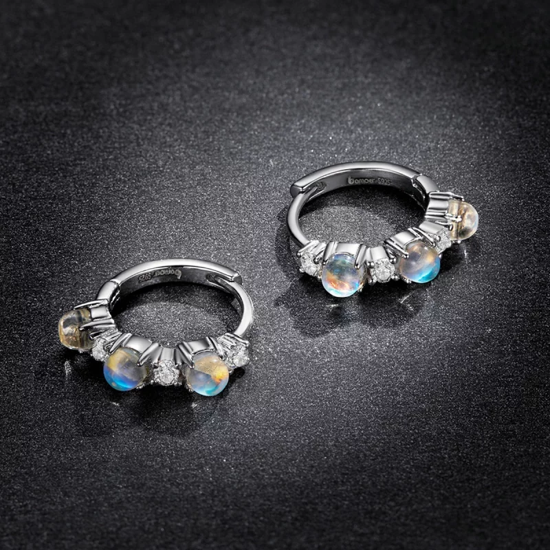 (image pour) Boucles d'oreilles simples de style Pandora - BSE532 - Afficher 5