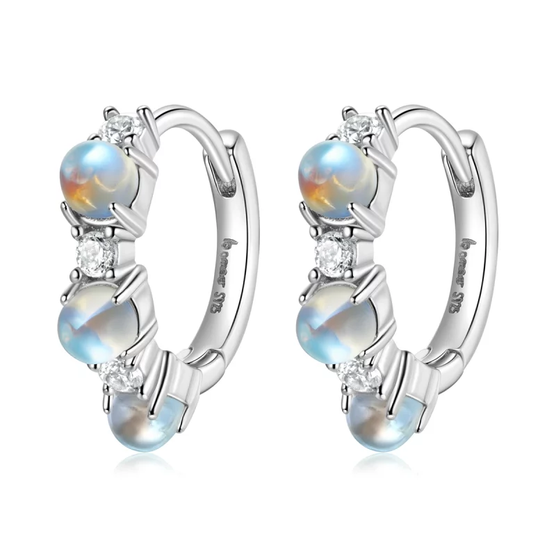 (image pour) Boucles d'oreilles simples de style Pandora - BSE532