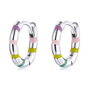 (image pour) Boucles d'oreilles style Pandora Mini Ruban Hoop - SCE1284