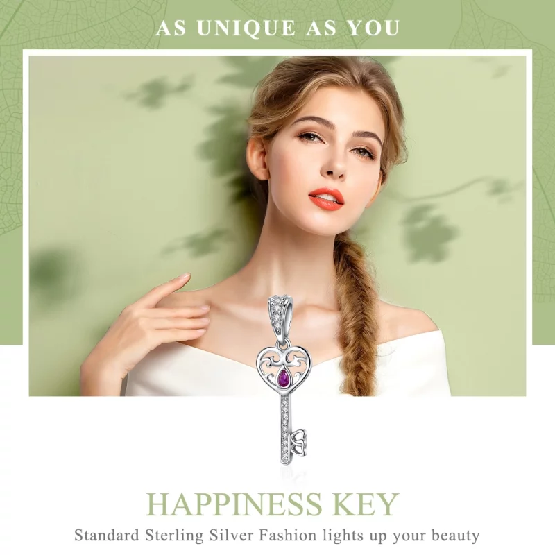 (image pour) Bracelet Jonc Style PANDORA La clé du bonheur - SCC791 - Afficher 6