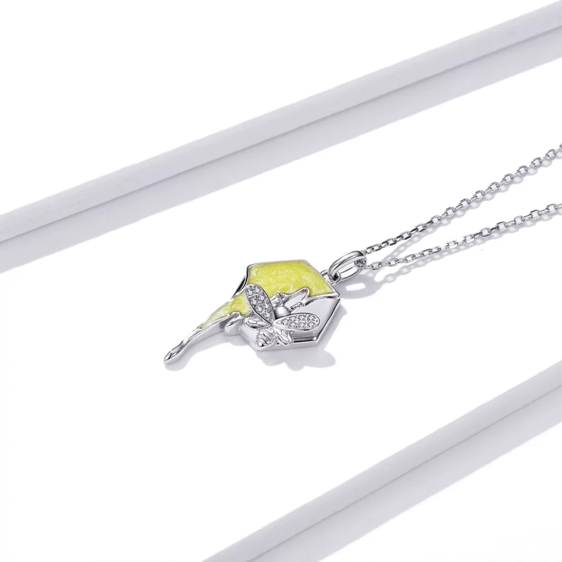 (image pour) Collier brillant style Pandora avec motif de ruche - BSN213 - Afficher 2