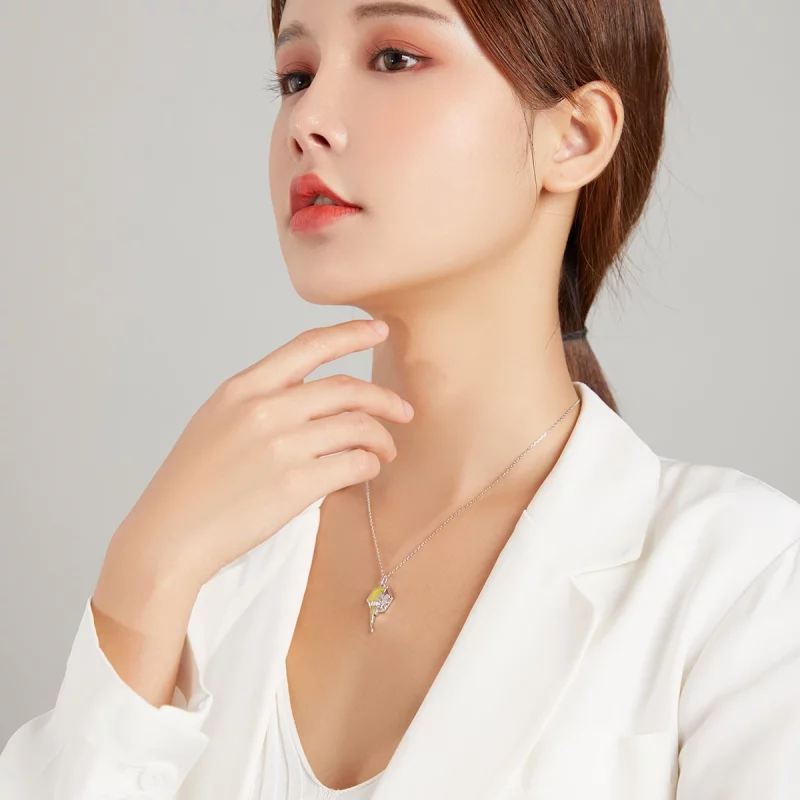 (image pour) Collier brillant style Pandora avec motif de ruche - BSN213 - Afficher 8