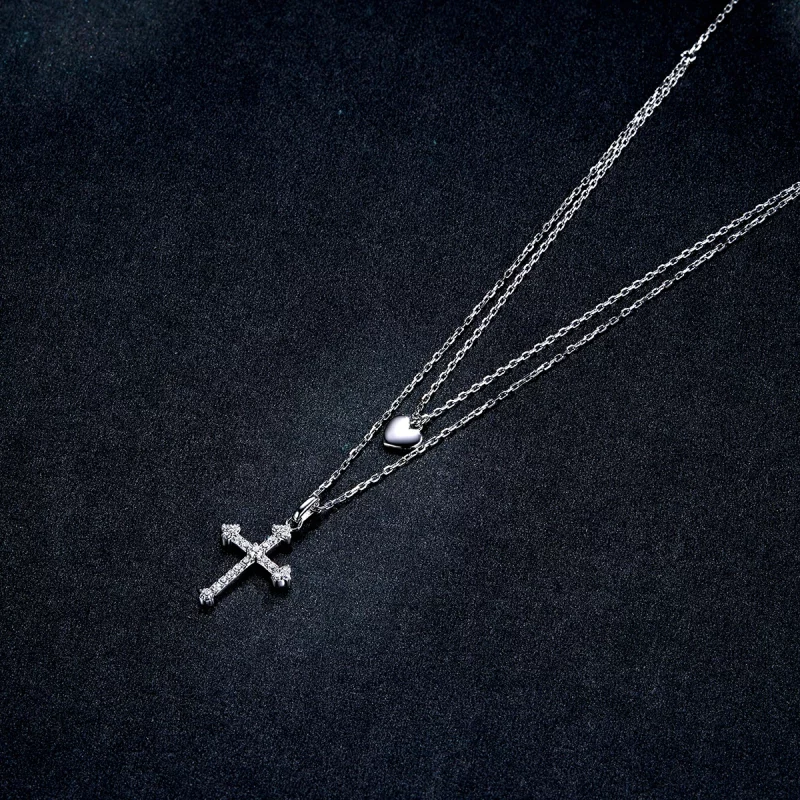 (image pour) Collier croix d'amour de style Pandora - BSN197 - Afficher 6