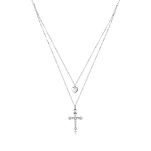 (image pour) Collier croix d'amour de style Pandora - BSN197