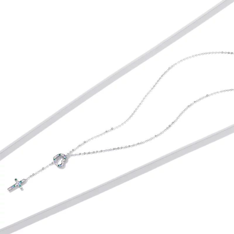 (image pour) Collier croix style Pandora Love - BSN244 - Afficher 4