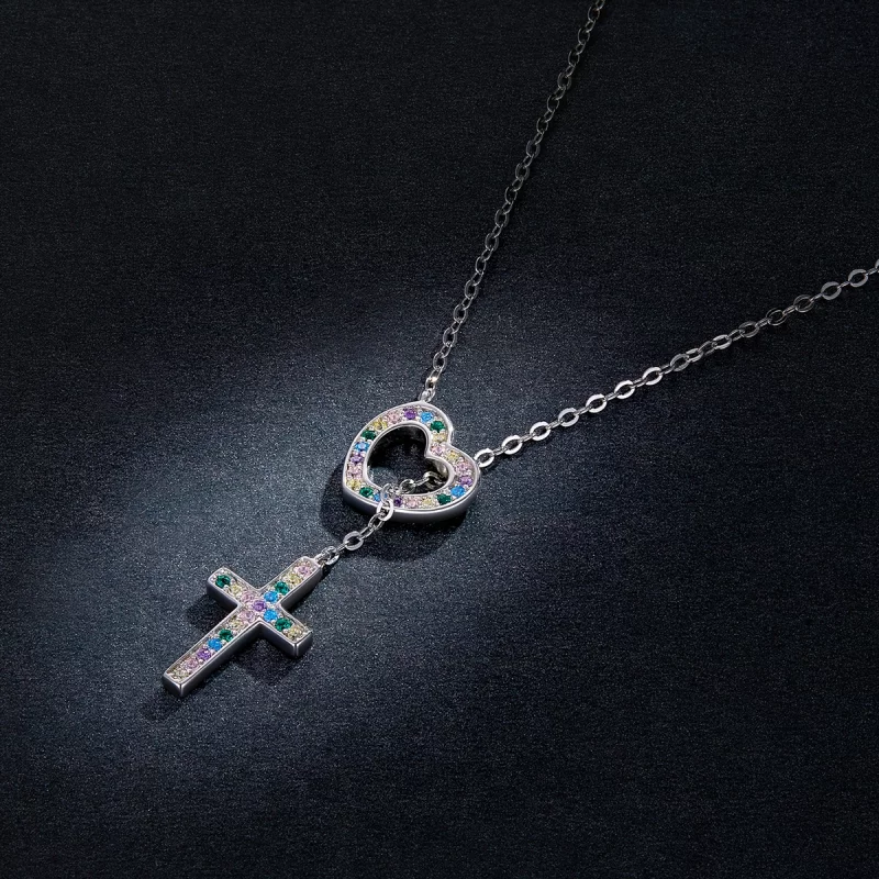 (image pour) Collier croix style Pandora Love - BSN244 - Afficher 5