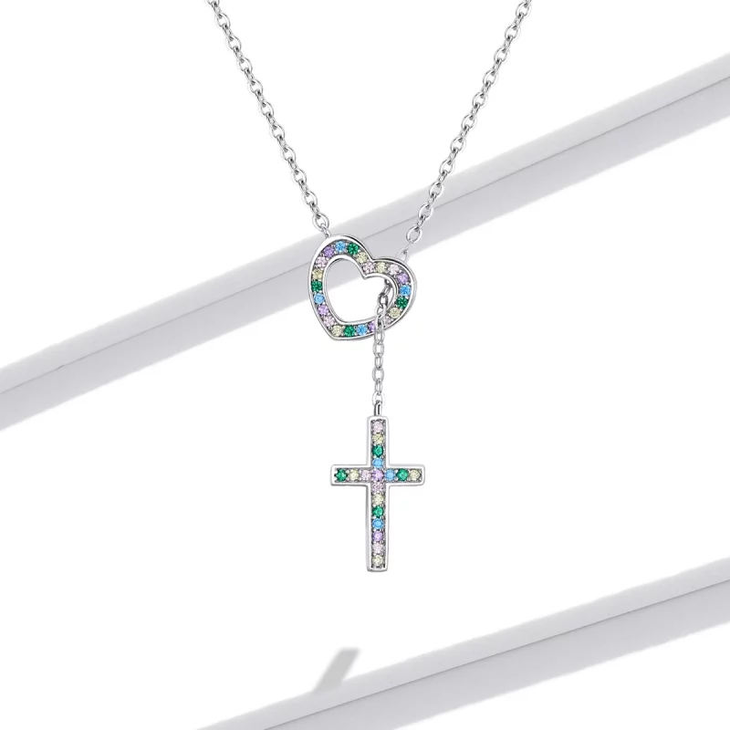 (image pour) Collier croix style Pandora Love - BSN244 - Afficher 6